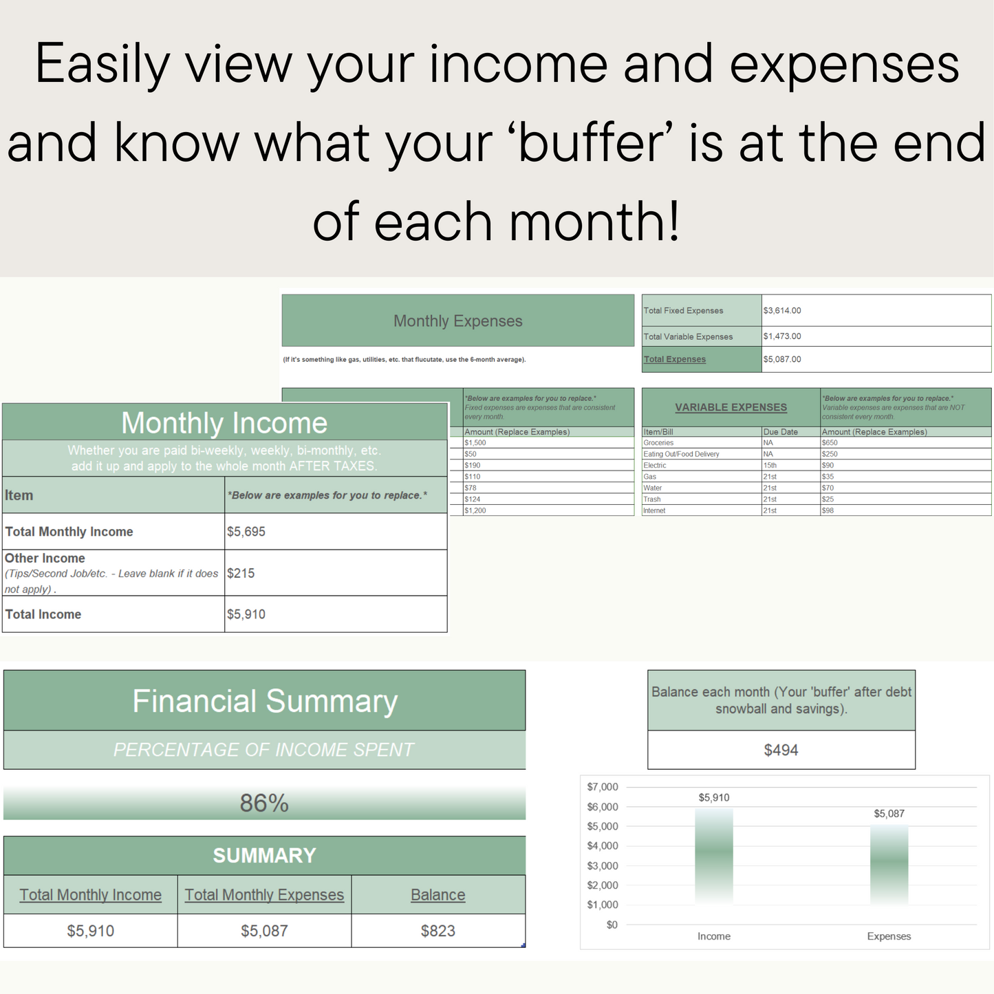 Simple, Easy to Use, Budget and Debt Snowball Step-by-Step Excel, Pre-Formulated Personal Finance Workbook